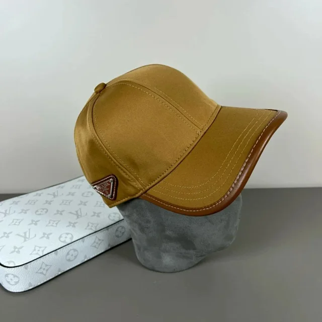 Prada Hats Triangle Plaque Baseball Cap product detail image 32