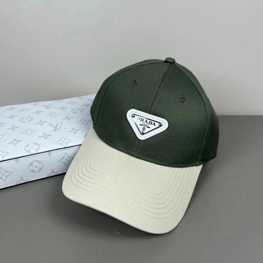 Prada Hats Triangle Plaque Baseball Cap — 4