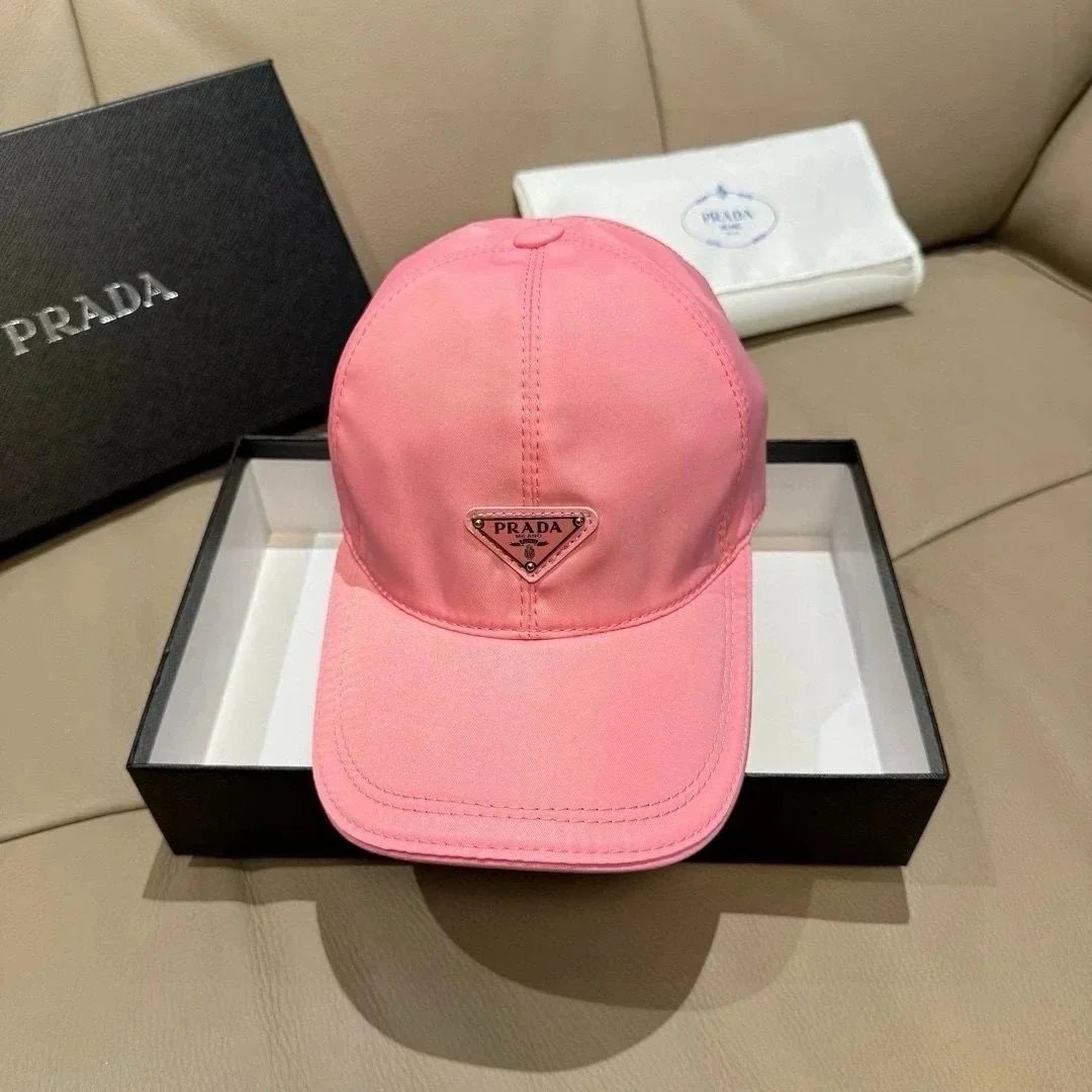 Prada Hats Triangle Plaque Baseball Cap — 13