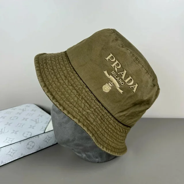 Prada Hats Triangle Plaque Baseball Cap product detail image 58