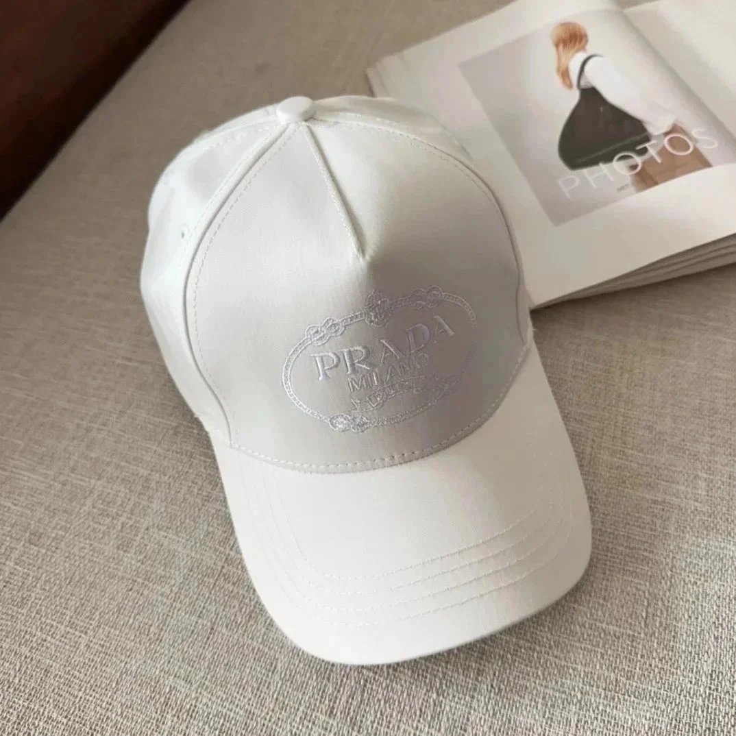 Prada Hats Triangle Plaque Baseball Cap — 32