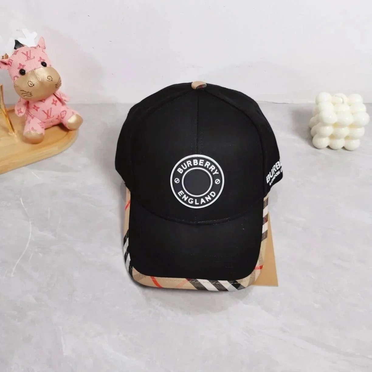 Burberry Hats Check Pattern Baseball Cap — 11