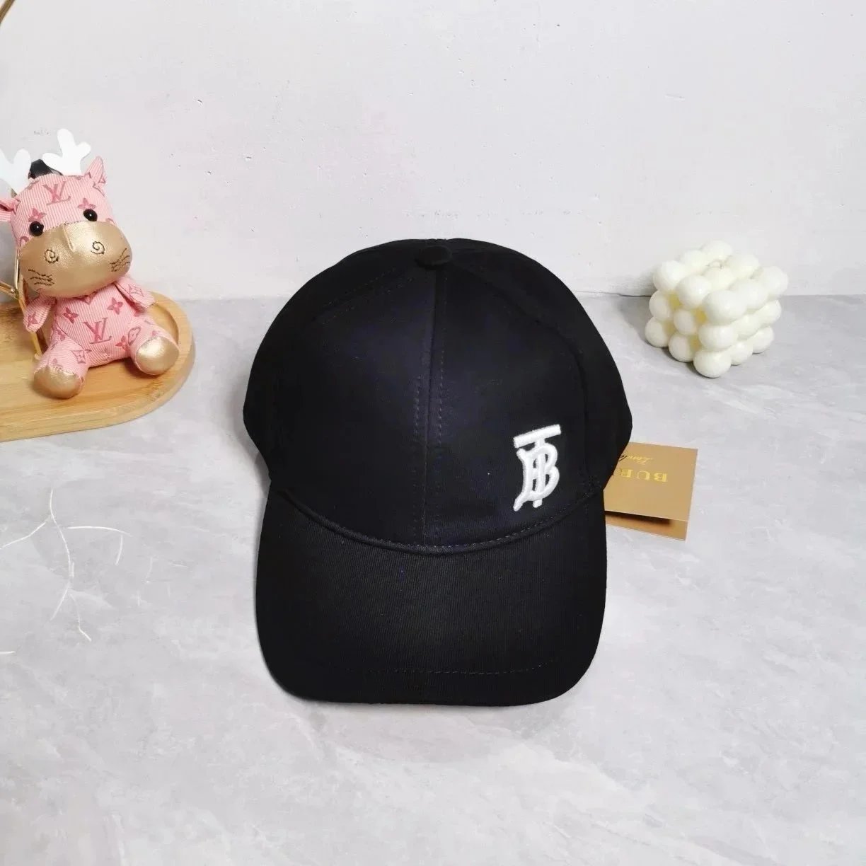 Burberry Hats Check Pattern Baseball Cap — 37