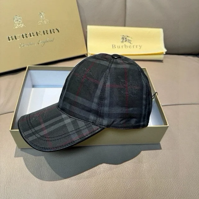 Burberry Hats Check Pattern Baseball Cap product detail image 34