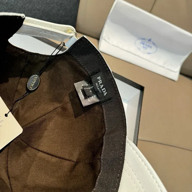 Prada Hats Triangle Plaque Baseball Cap product detail image 48