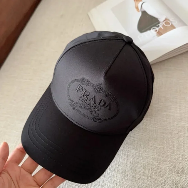 Prada Hats Triangle Plaque Baseball Cap product detail image 64