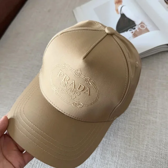 Prada Hats Triangle Plaque Baseball Cap product detail image 68