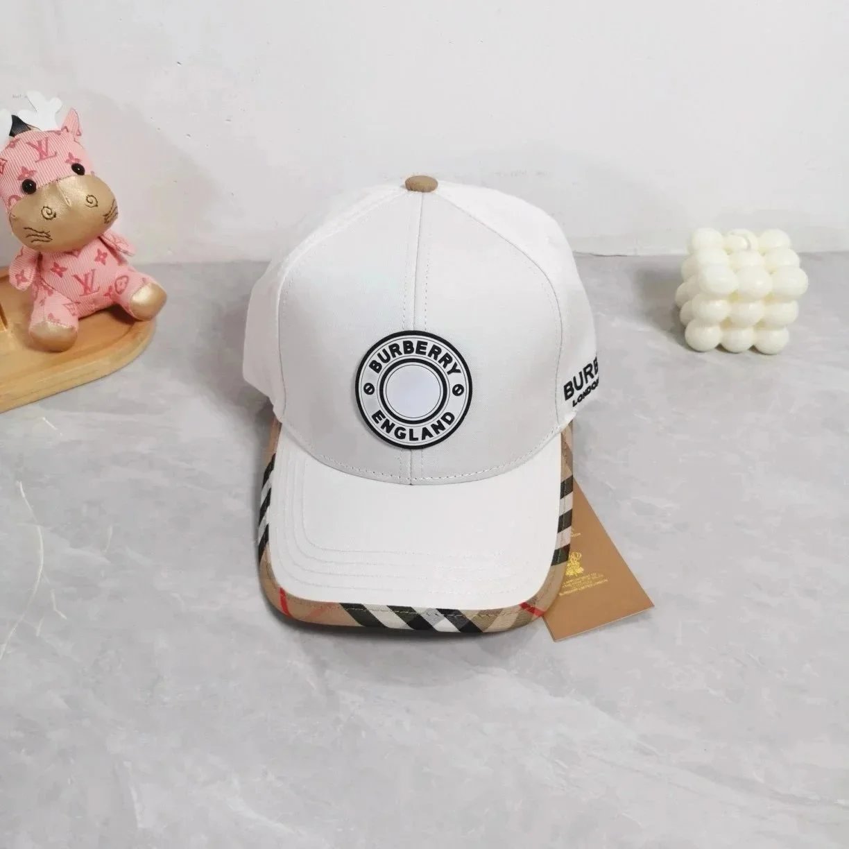 Burberry Hats Check Pattern Baseball Cap — 10
