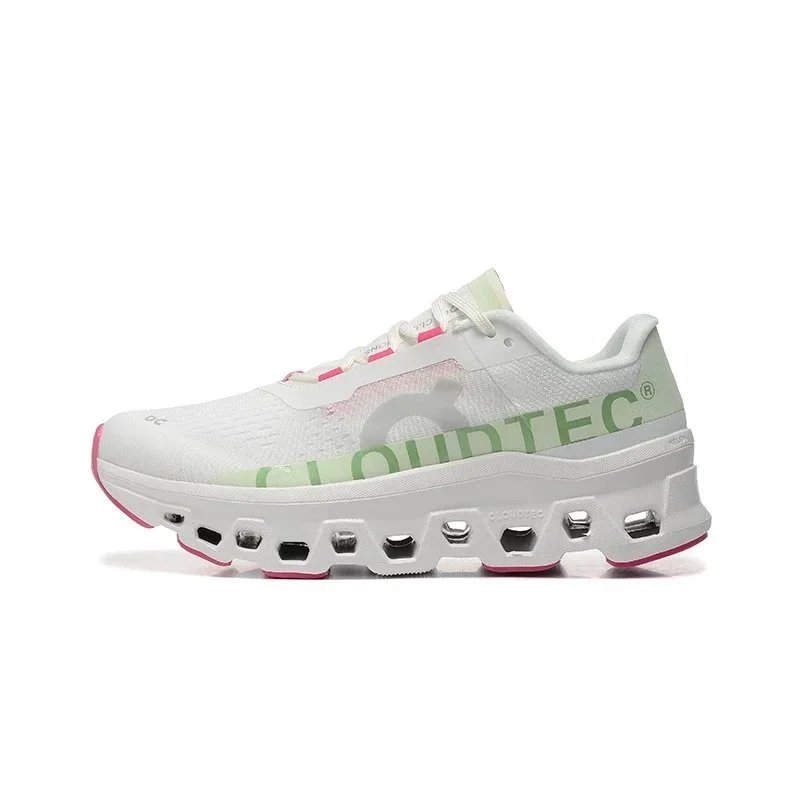 On Sneakers Cloudmonster 1 — White and green
