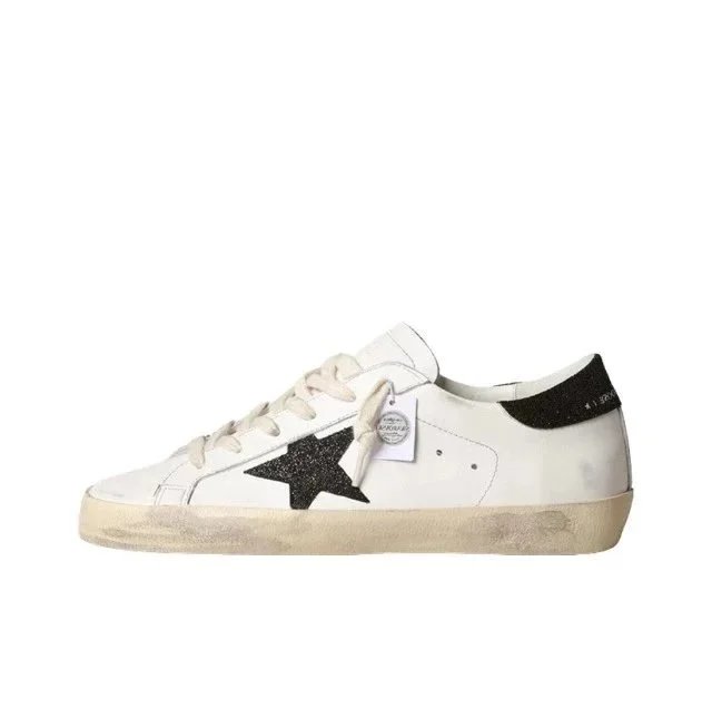 Golden Goose Ball Star and Super-Star — star white and black sequins