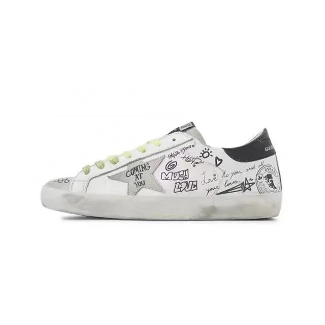 Golden Goose Ball Star and Super-Star — star white and black pattern