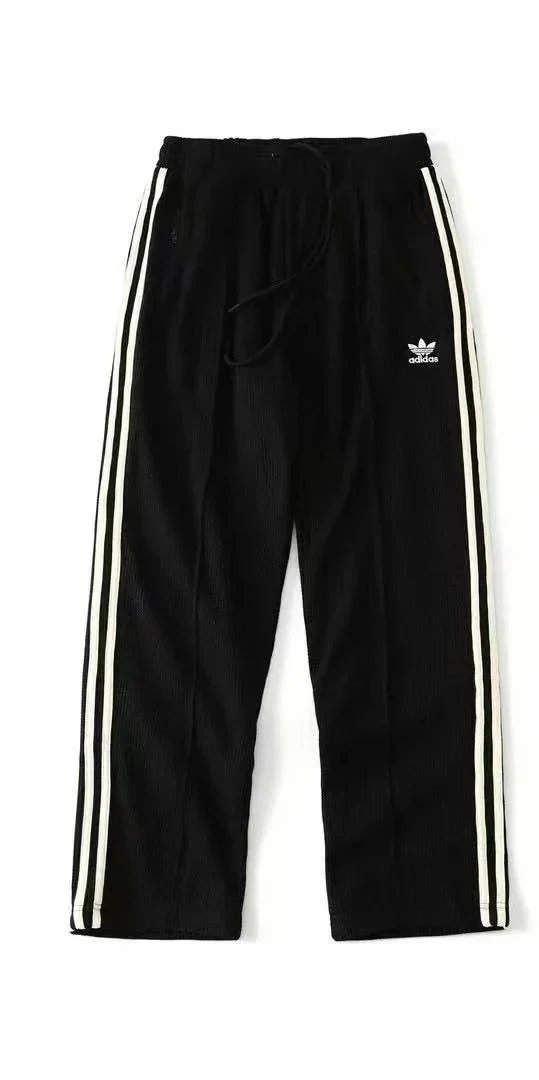 Adidas Jackets Three-Stripe Zip Track Jacket — Black pants