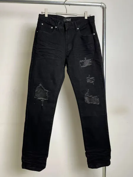 Amiri MIRI Embroidered Denim Jeans Navy - 22