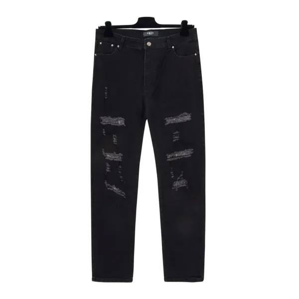 Amiri MIRI Embroidered Denim Jeans Navy - 30