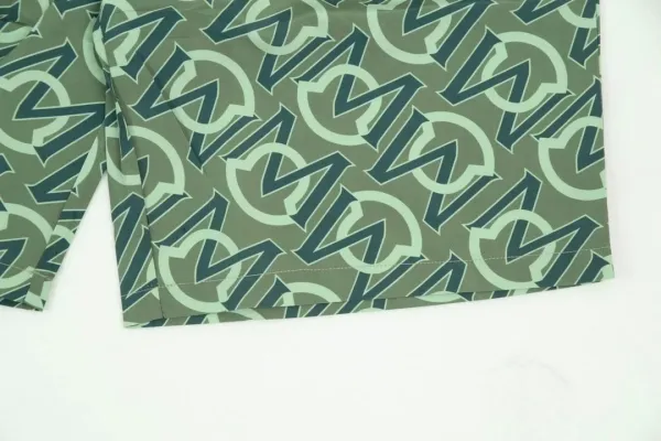 Off-White Monogram Print Brown Yellow Shorts - 35
