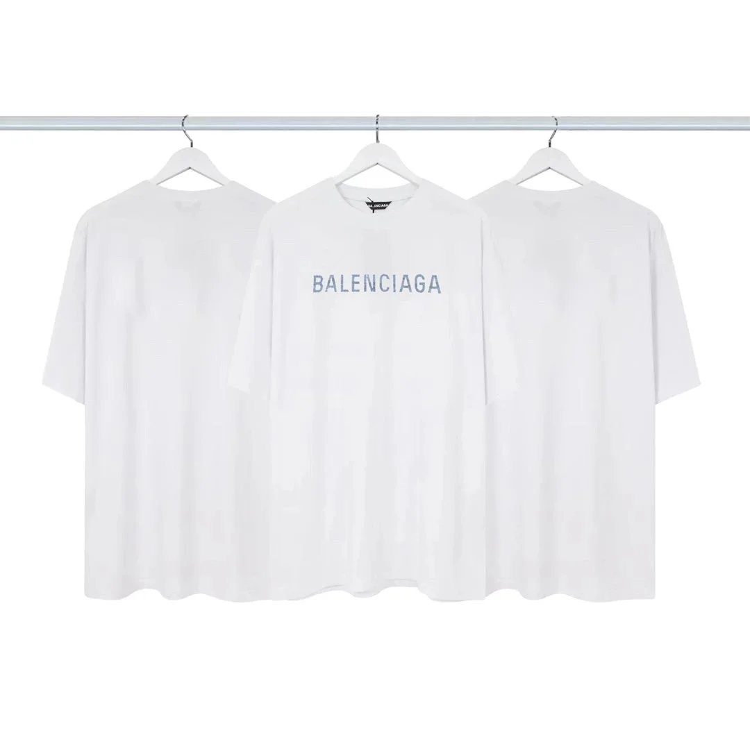 Balenciaga Multilingual Logo Print White T-Shirt - 14