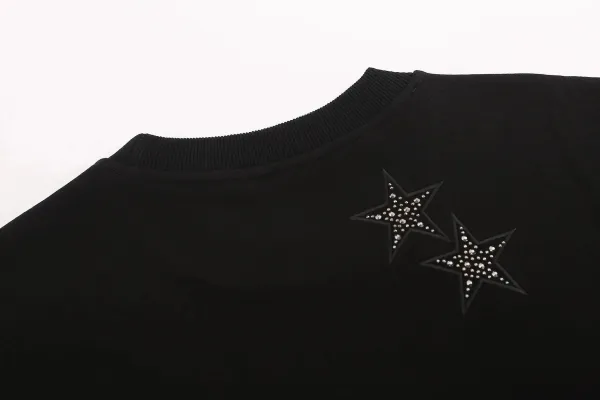 Givenchy Star-Embellished Black Crewneck Sweatshirt - 8