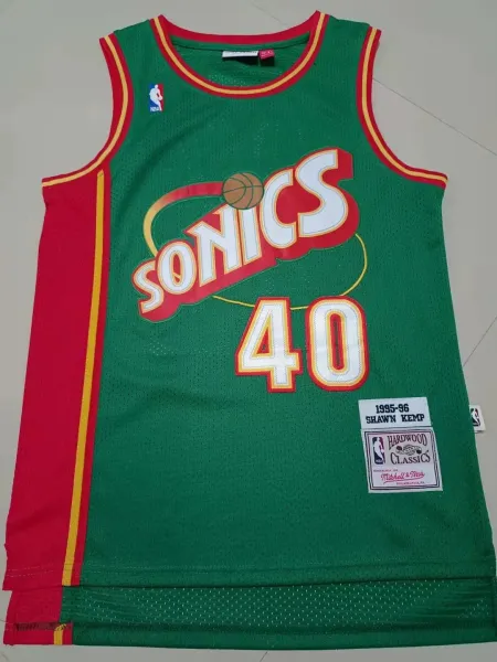 Mitchell & Ness Hardwood Classics Seattle SuperSonics #40 Green Jersey - 12
