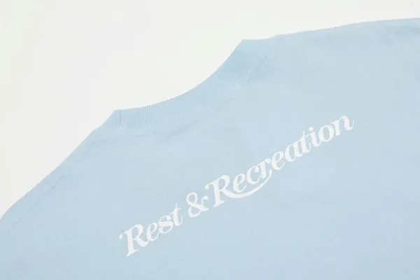 Rest & Recreation Logo Embroidered Pink T-Shirt - 41