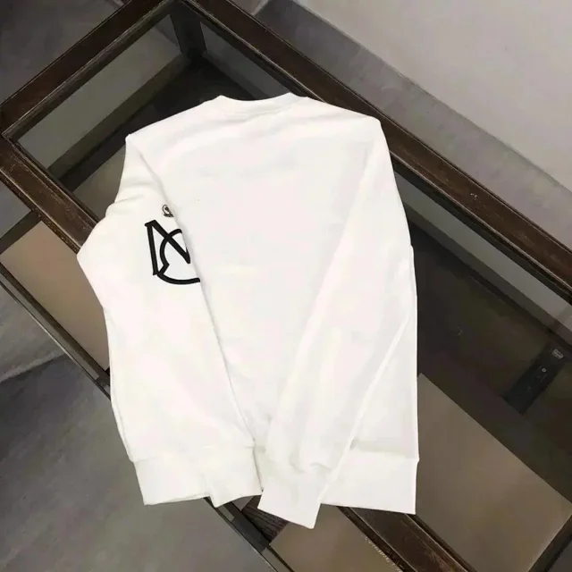 Moncler Hoodies & Sweatshirts Crewneck sweatshirt with logo print and sleeve patches product detail image 2