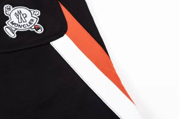 Moncler Genius Shorts White with Red Stripe and Logo - 13
