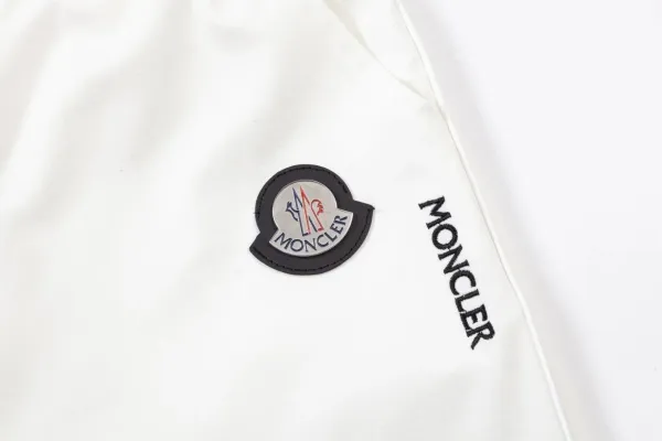 Moncler Genius Shorts White with Red Stripe and Logo - 41