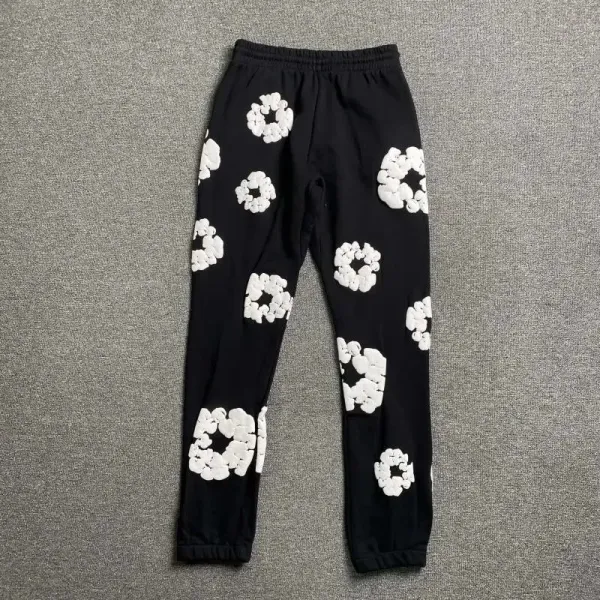 Design Floral Print Pink Hoodie and Sweatpants Set - 16