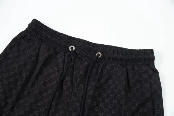 Gucci GG Monogram Print Shorts Navy with Red-White Side Stripes - 41