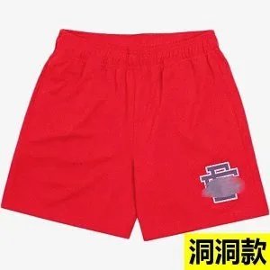 Design Mesh Shorts Black with Red Logo - 10