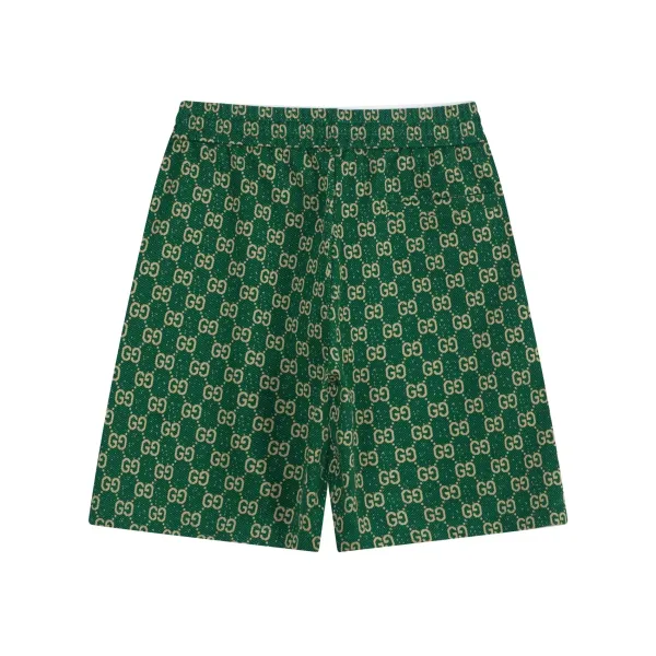 Gucci GG Monogram Print Shorts Navy with Red-White Side Stripes - 48