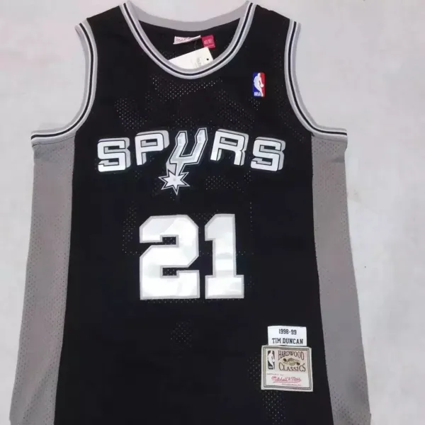 Mitchell & Ness x Adidas San Antonio Spurs Hardwood Classics #50 David Robinson Black Jersey - 11