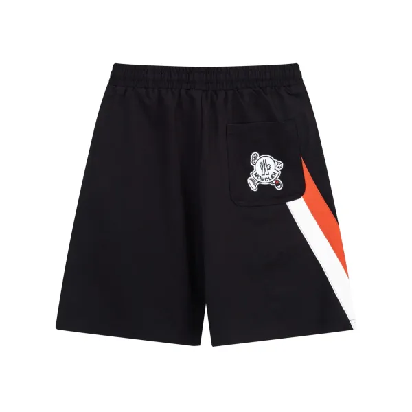 Moncler Genius Shorts White with Red Stripe and Logo - 12