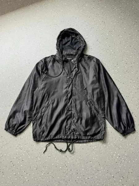Balenciaga Logo Windbreaker Black Jacket - 60