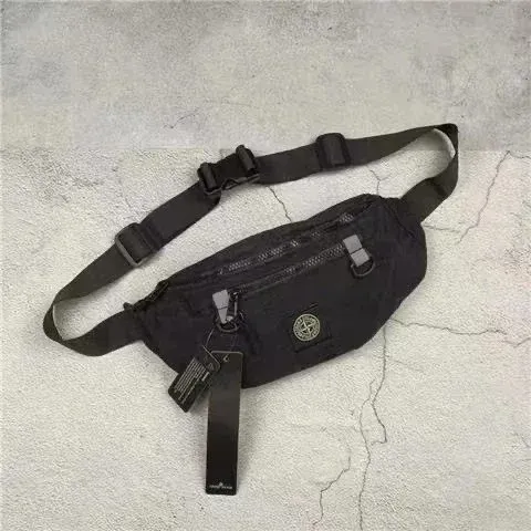 Stone Island Compass Logo Belt Bag Black - 1