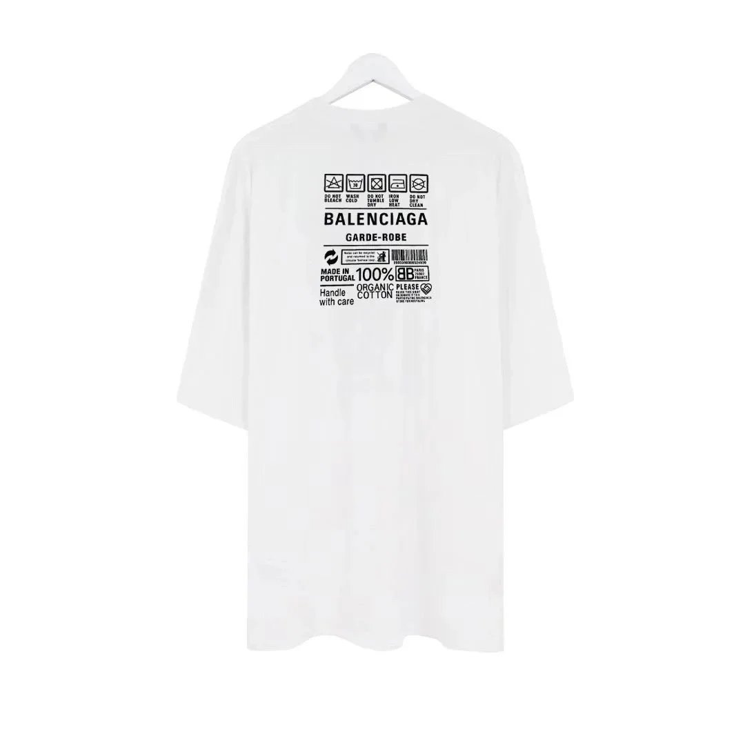 Balenciaga BB Logo Print White T-Shirt - 9