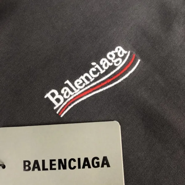 Balenciaga Logo-Embroidered White T-Shirt - 16