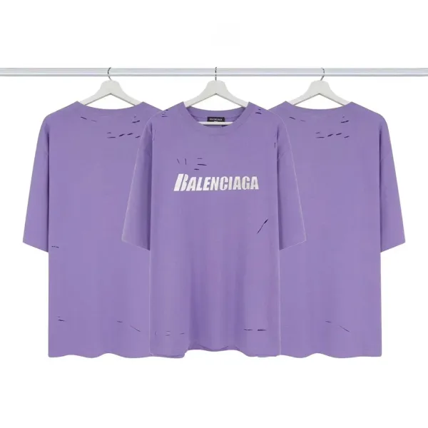 Balenciaga Logo Print Oversized T-Shirt Red - 12