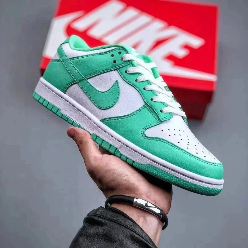 Nike Dunk Low Green White Sneakers
