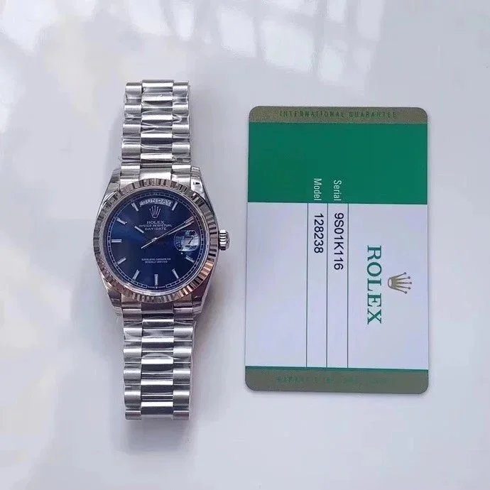 Rolex Watches Datejust with diamond hour markers and date window — 36