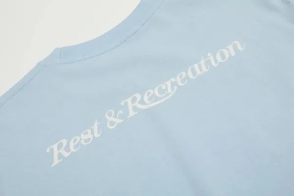 Rest & Recreation Logo Embroidered Pink T-Shirt - 18
