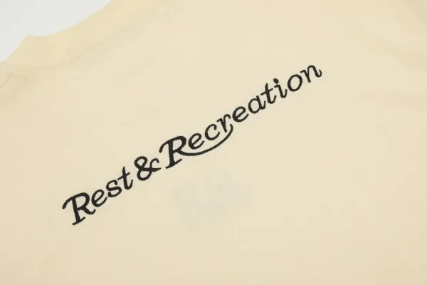 Rest & Recreation Logo Embroidered Pink T-Shirt - 26