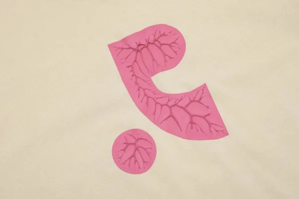 Rest & Recreation Logo Embroidered Pink T-Shirt - 50