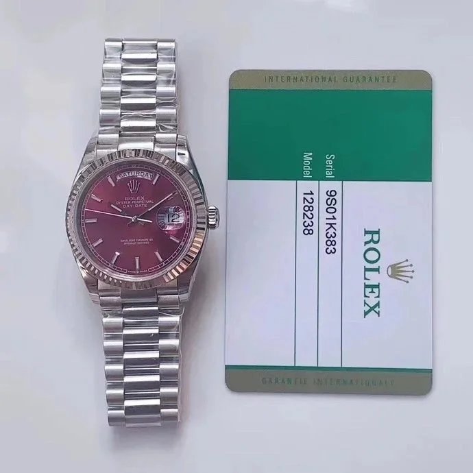 Rolex Watches Datejust with diamond hour markers and date window — 35