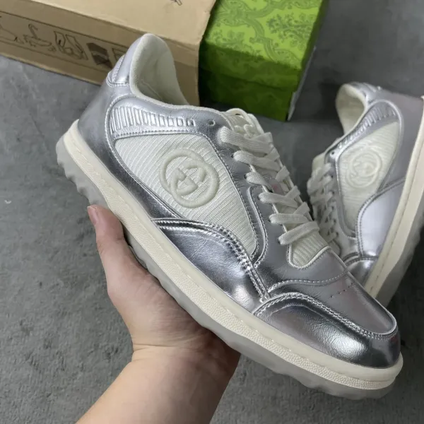 Gucci Rhyton Low Cream and Brown Sneakers - 14