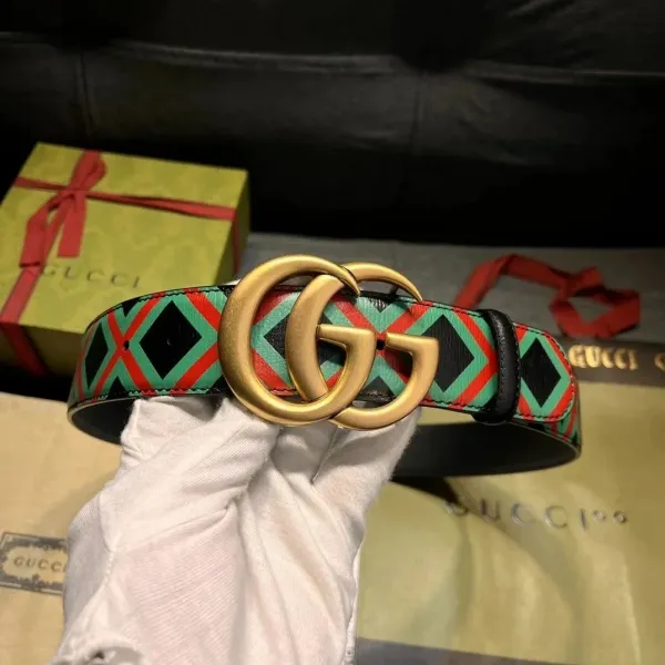 Louis Vuitton Monogram Denim Blue Belt with Gold Buckle - 7