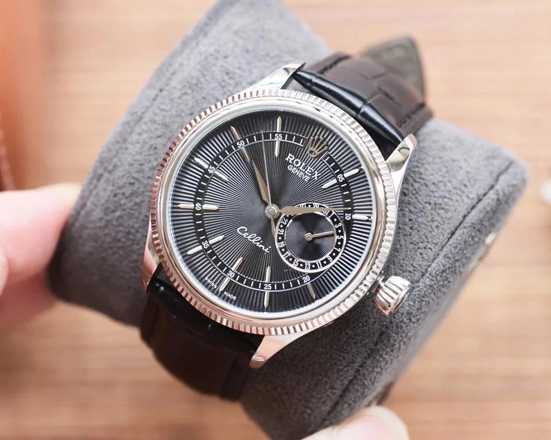 Rolex Watches Cellini small seconds leather-strap watch product image