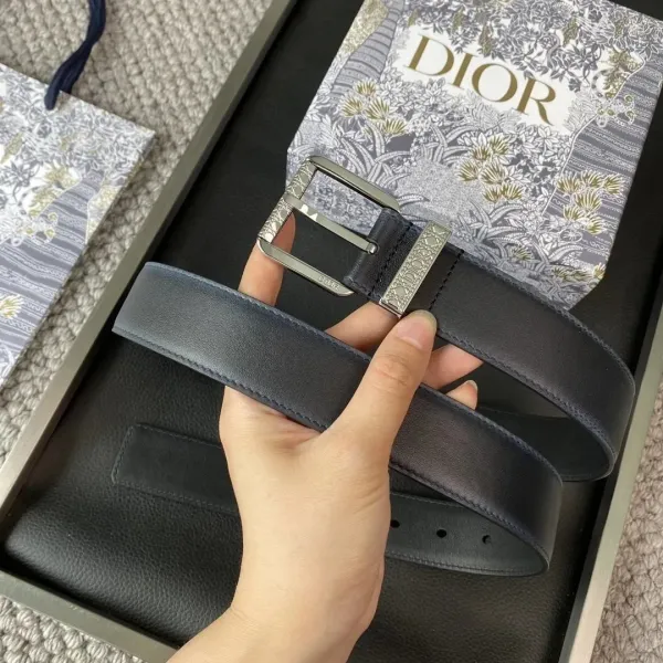 Louis Vuitton Monogram Denim Blue Belt with Gold Buckle - 6