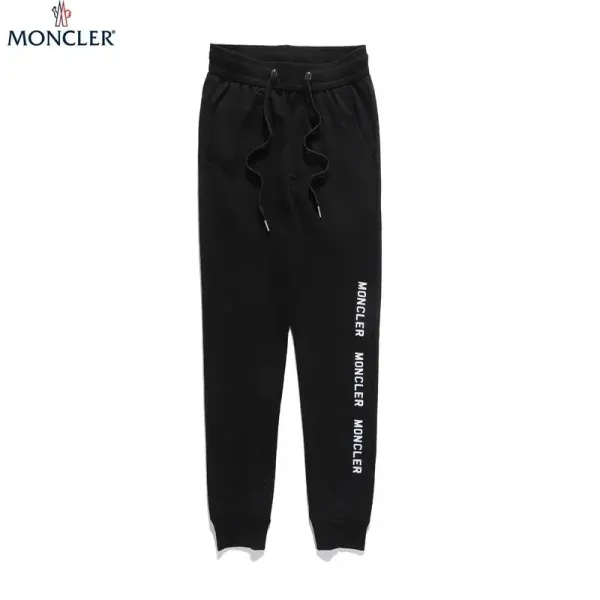 Moncler Logo-Striped Black Sweatpants - 12