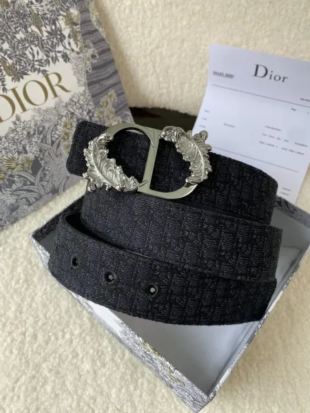 Louis Vuitton Monogram Denim Blue Belt with Gold Buckle - 15