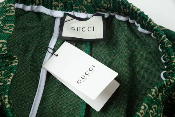 Gucci GG Monogram Print Shorts Navy with Red-White Side Stripes - 54